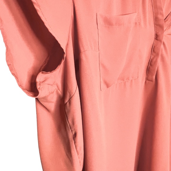 TORRID Harper Georgette Pullover Flutter Sleeve Blouse - Apricot - Picture 7 of 14